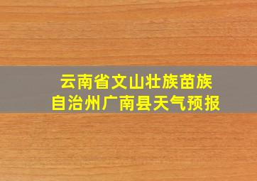 云南省文山壮族苗族自治州广南县天气预报