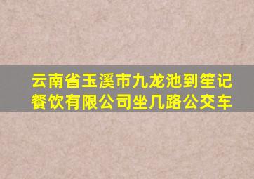 云南省玉溪市九龙池到笙记餐饮有限公司坐几路公交车