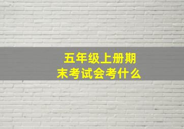 五年级上册期末考试会考什么