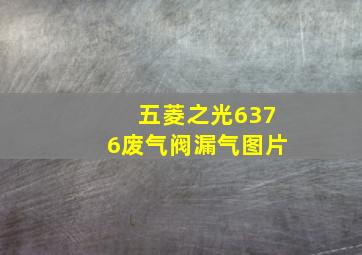 五菱之光6376废气阀漏气图片