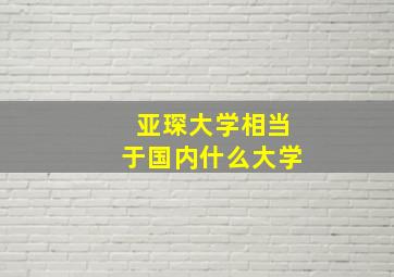 亚琛大学相当于国内什么大学