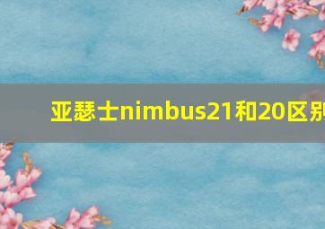 亚瑟士nimbus21和20区别