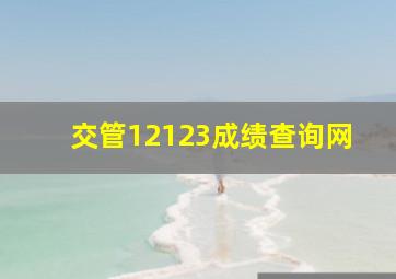 交管12123成绩查询网