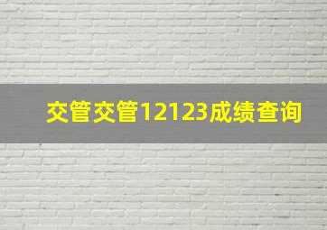 交管交管12123成绩查询