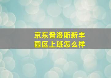 京东普洛斯新丰园区上班怎么样