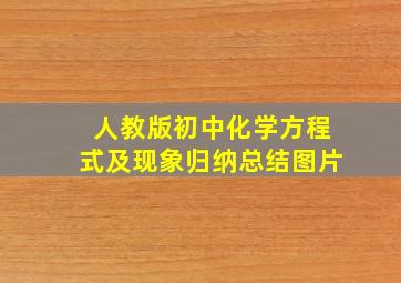 人教版初中化学方程式及现象归纳总结图片