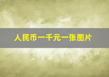 人民币一千元一张图片