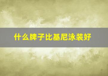 什么牌子比基尼泳装好