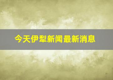 今天伊犁新闻最新消息