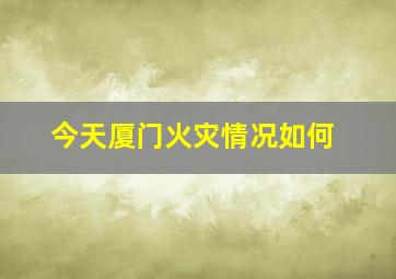 今天厦门火灾情况如何