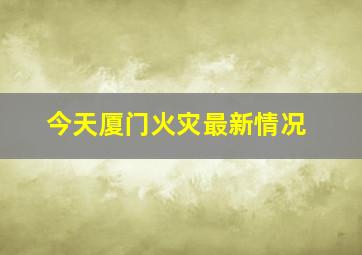 今天厦门火灾最新情况