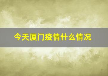 今天厦门疫情什么情况