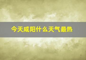 今天咸阳什么天气最热