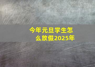 今年元旦学生怎么放假2025年