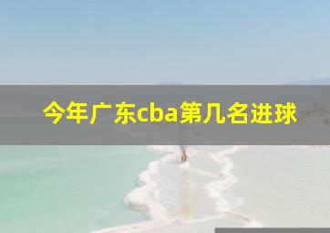 今年广东cba第几名进球