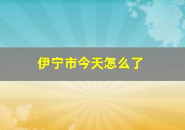 伊宁市今天怎么了