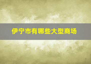 伊宁市有哪些大型商场