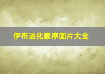 伊布进化顺序图片大全