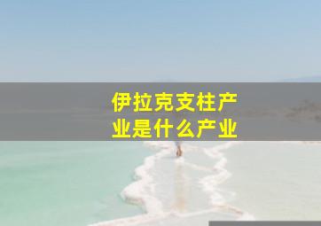 伊拉克支柱产业是什么产业