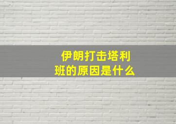 伊朗打击塔利班的原因是什么