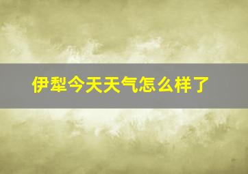 伊犁今天天气怎么样了