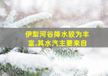 伊犁河谷降水较为丰富,其水汽主要来自