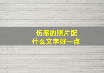 伤感的照片配什么文字好一点