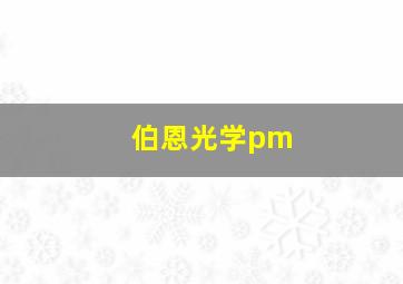 伯恩光学pm