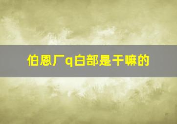 伯恩厂q白部是干嘛的