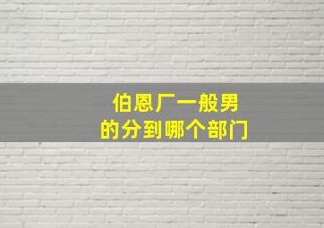 伯恩厂一般男的分到哪个部门