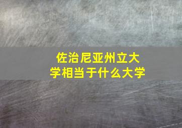 佐治尼亚州立大学相当于什么大学