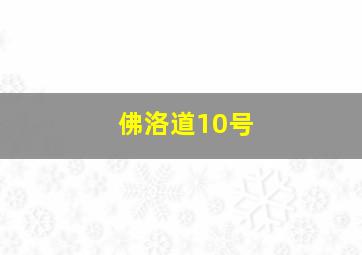 佛洛道10号