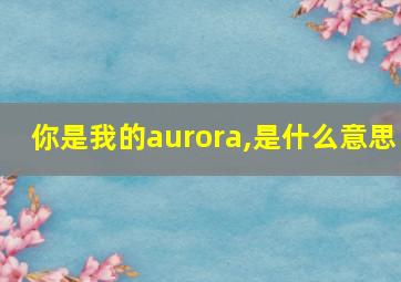 你是我的aurora,是什么意思