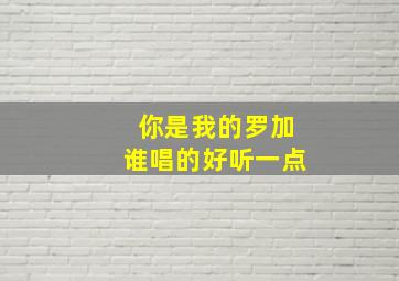 你是我的罗加谁唱的好听一点