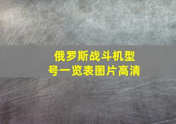 俄罗斯战斗机型号一览表图片高清