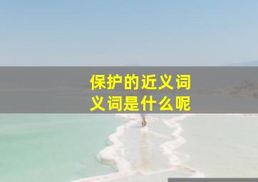 保护的近义词义词是什么呢