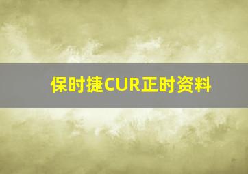 保时捷CUR正时资料