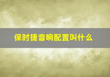 保时捷音响配置叫什么