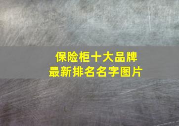 保险柜十大品牌最新排名名字图片