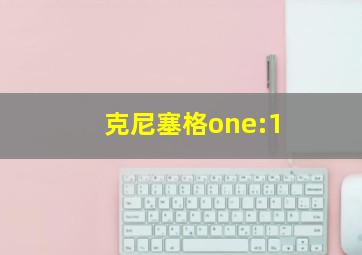 克尼塞格one:1