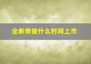 全新奇骏什么时间上市