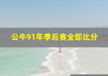 公牛91年季后赛全部比分