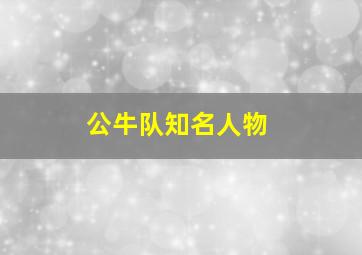 公牛队知名人物