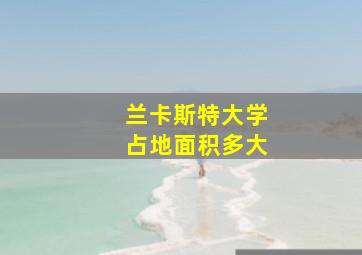 兰卡斯特大学占地面积多大