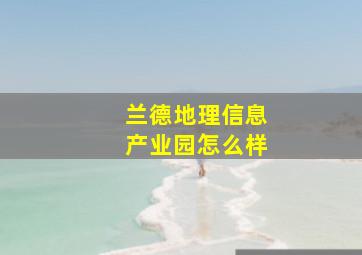 兰德地理信息产业园怎么样