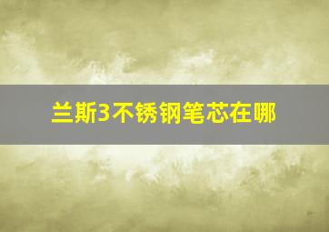 兰斯3不锈钢笔芯在哪