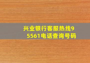 兴业银行客服热线95561电话查询号码