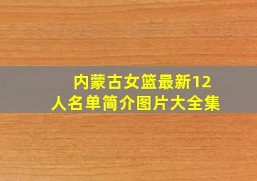 内蒙古女篮最新12人名单简介图片大全集