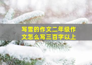 写雪的作文二年级作文怎么写三百字以上