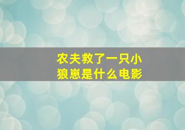 农夫救了一只小狼崽是什么电影